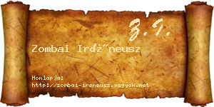Zombai Iréneusz névjegykártya